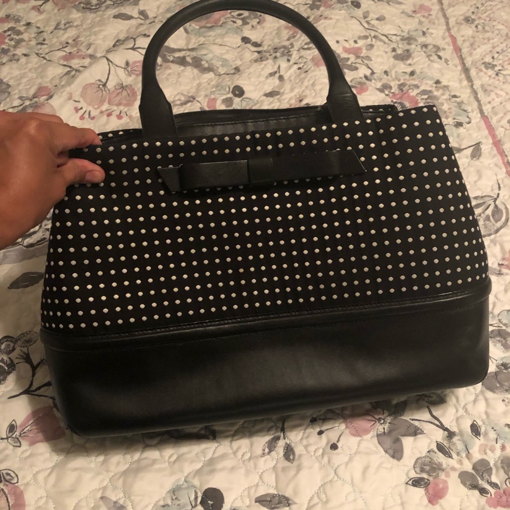 Kate Spade handbag black and polka dot